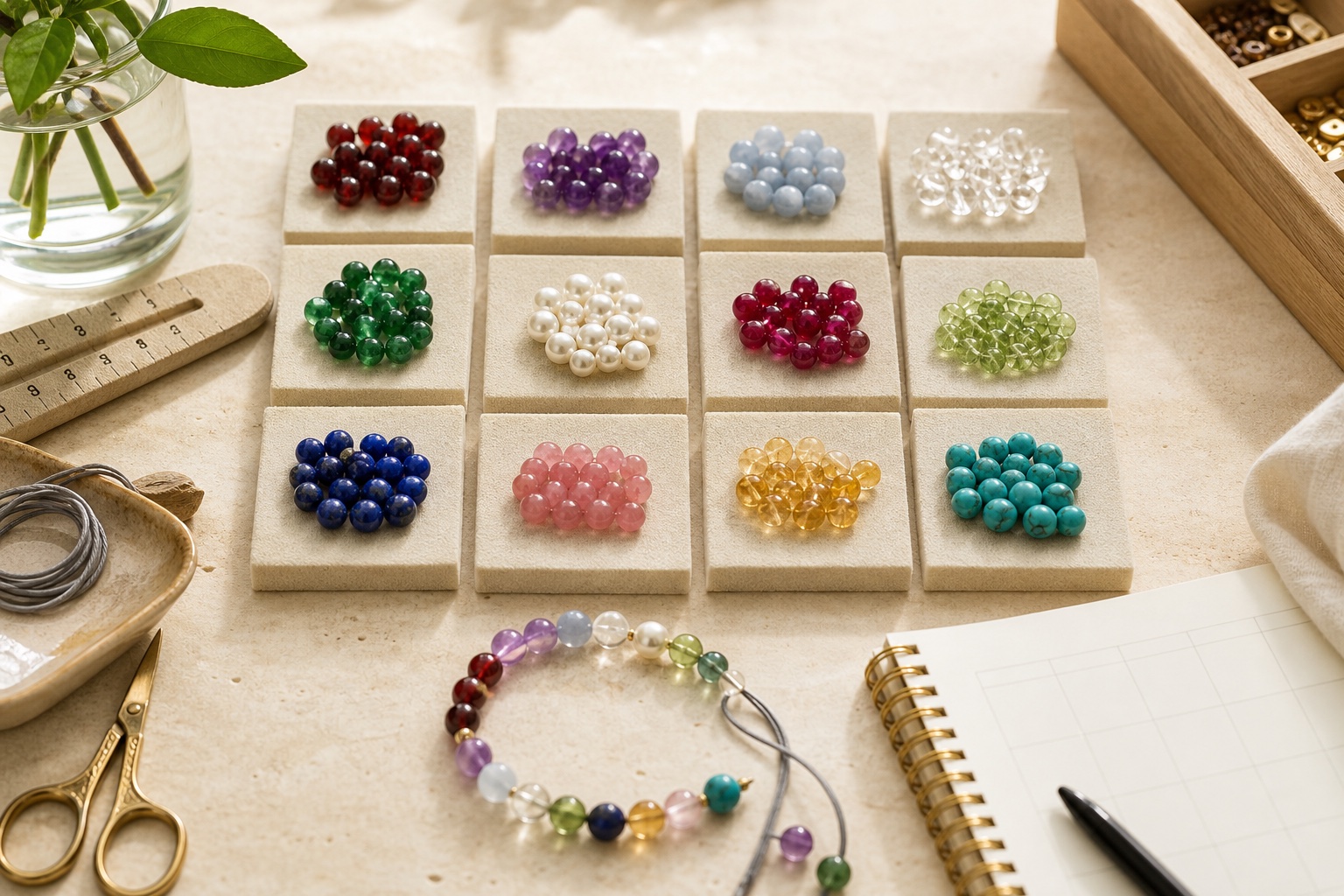Birthstone color bracelet guide